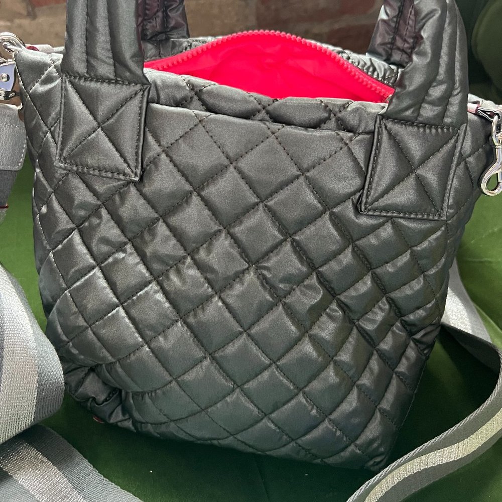 LIMITED EDITION MZ Wallace Mini Metro Tote Deluxe, Slate Metallic